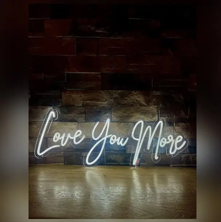 Love You More Neon Sign Grand Rapids Event Rentals Venue Bella Giornata